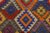 Textile Kilim Brown Blue Wool Rug - 7'0" X 9'8" For Sale - Image 7 of 7