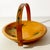 Chestnut 1950s Vintage Arts & Crafts Adirondack Hand Painted Wood Pinecone Catchall Bowl. For Sale - Image 8 of 8