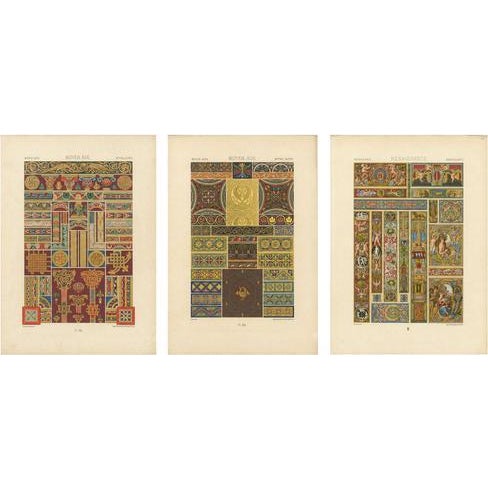 After Albert Racinet, Medieval & Renaissance Ornament, 1873, Lithograph, Set of 3 For Sale - Image 9 of 9