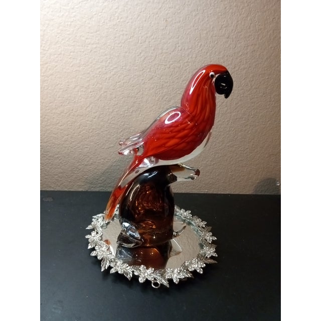 1980s Dynasty Gallery Toucan on Pedestal Art Glass Sculpture For Sale In Dallas - Image 6 of 8