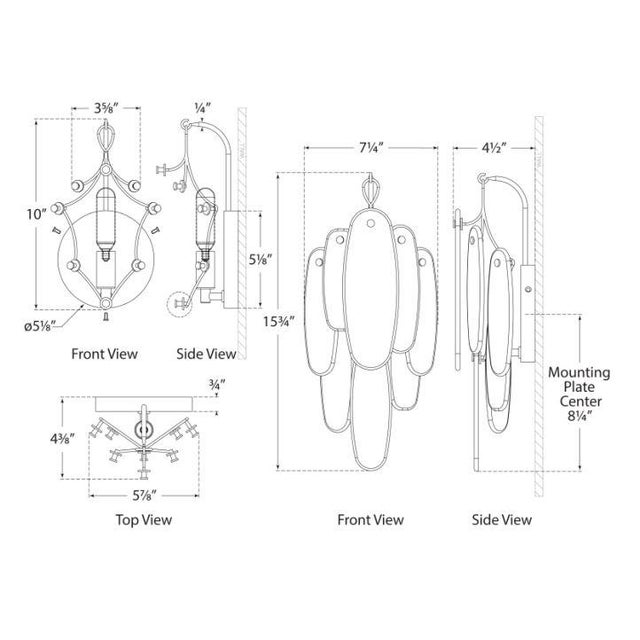 Transitional Chapman & Myers for Visual Comfort Signature Cora Medium Waterfall Sconce in Antique-Burnished Brass with Alabaster For Sale - Image 3 of 3