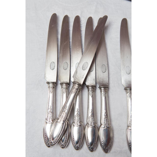Metal French Empire Model Table Knives from Ercuis, 1900-1915, Set of 12 For Sale - Image 7 of 8