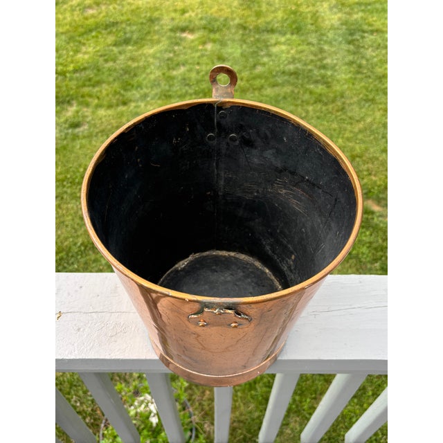 Late 19th / Early 20th C. Copper Fireplace Scuttle / Bucket For Sale - Image 6 of 9