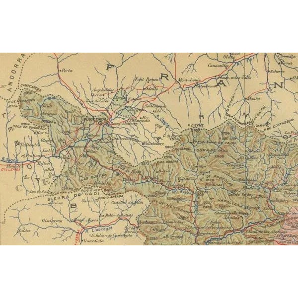 The map provided is of the province of Girona (in Catalan, Girona), located in the northeast of Spain, within the...