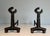 Modernist Cast Iron and Wrought Iron Andirons - a Pair For Sale - Image 6 of 12