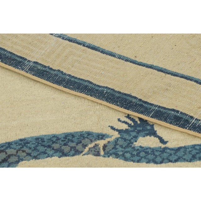 Antique Chinese Wool Rug by Rug & Kilim, Dragon Pictorials, 1920-1929 For Sale In New York - Image 6 of 7