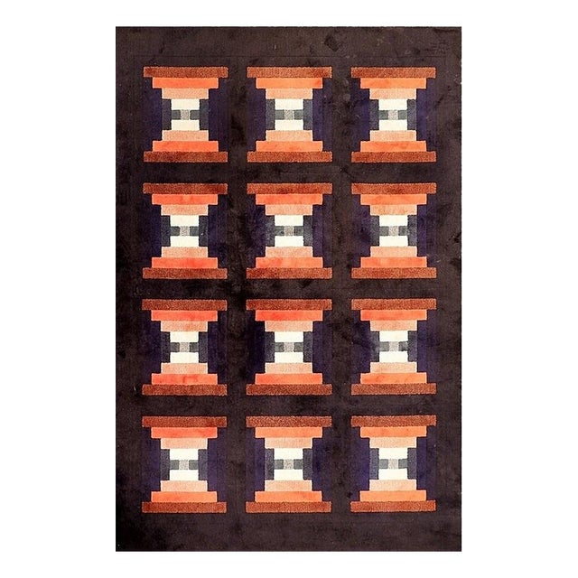 Spanish Geometric Short Pile Rug, 1970s For Sale