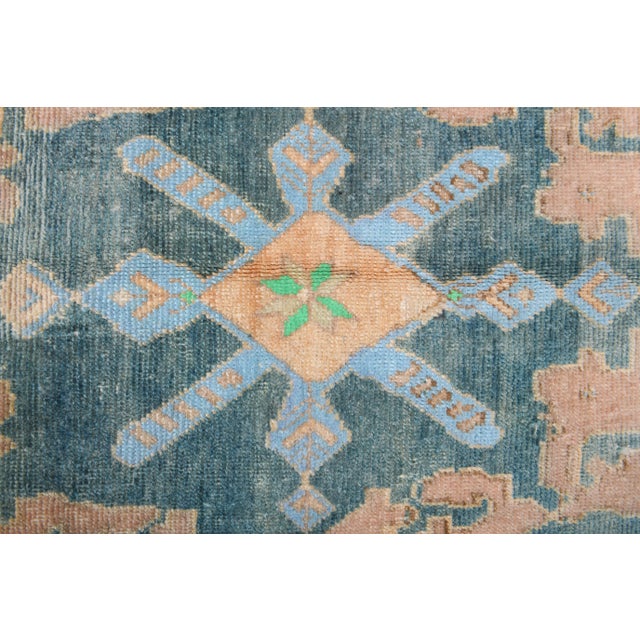 Orange 1940s Vintage Turkish Hand-Knotted Area Rug For Sale - Image 8 of 12