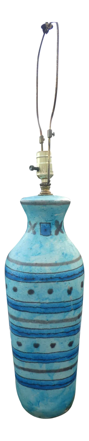 Italian Mid Century Modern Guido Gambone Ceramic Lamp