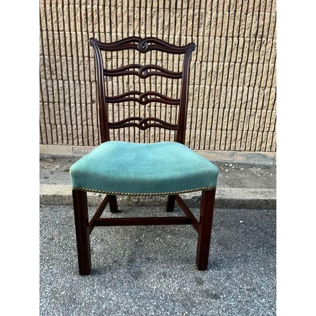 Wood Early 20th Century Georgian Mahogany Ribbon Back Side Chair For Sale - Image 7 of 7