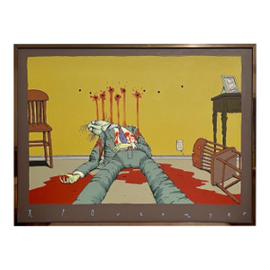 r.p. Overmyer, Large Pop Art Cartoon Acrylic Painting by Syndicated Cartoonist r.p. Overmyer