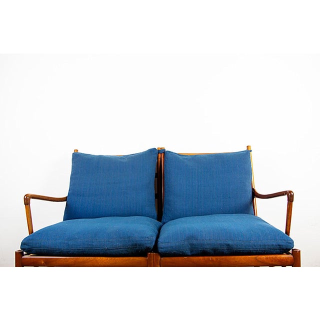 Danish 2-Seater Sofa in Mahogany and Cane Model Pj 149/2 by Ole Wanscher for Poul Jeppesen, 1960s For Sale - Image 15 of 18