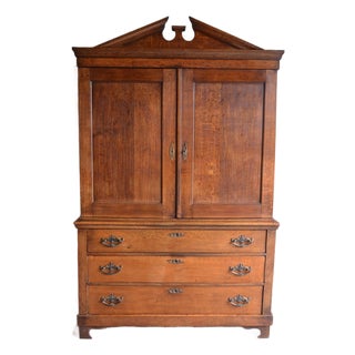 Antique Oak Empire Cabinet For Sale