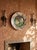 Green Vintage Hand-Painted Mediterranean Style Terracotta Ceramic Wall Hanging Plate - Bird & Tulip Motif For Sale - Image 8 of 12
