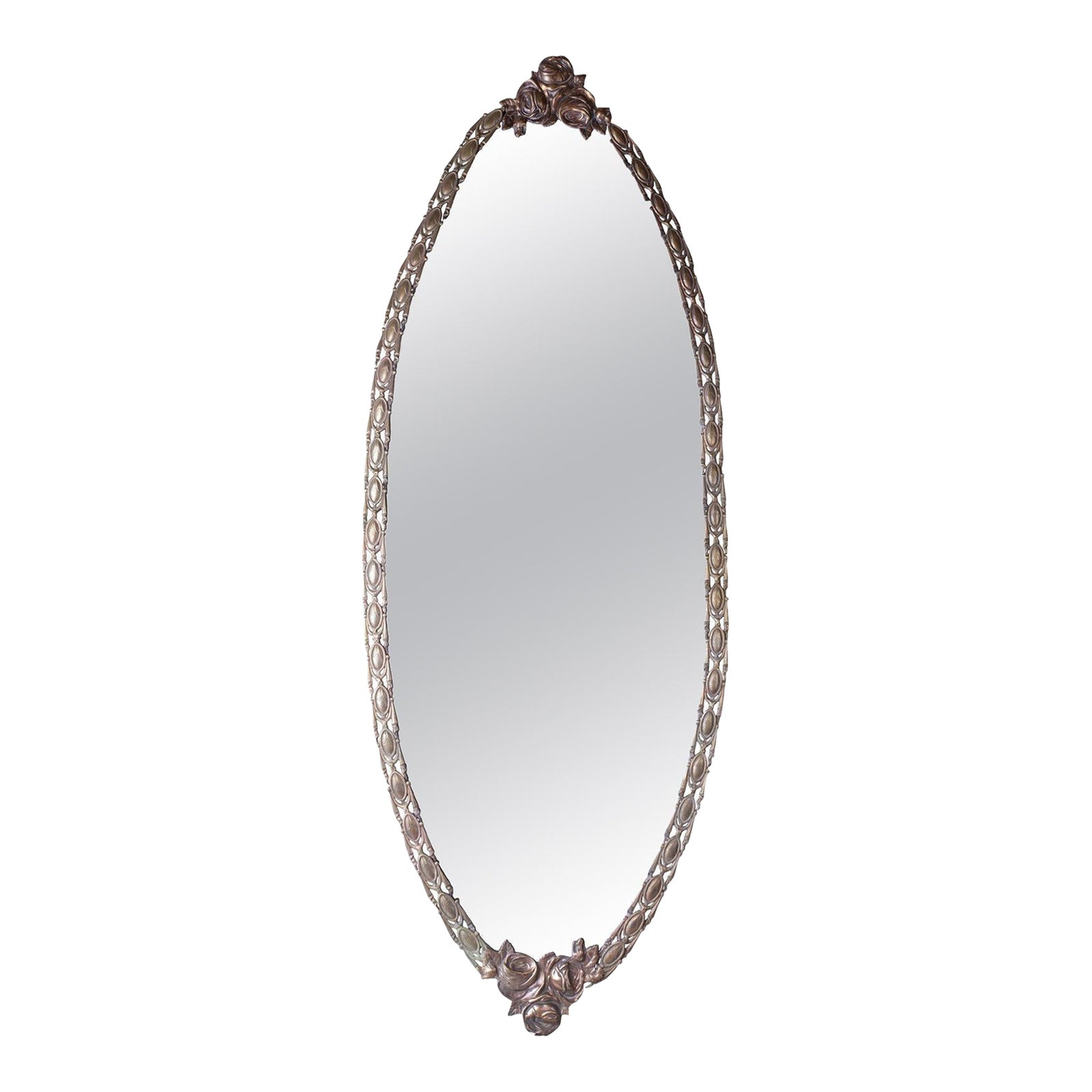 MidCentury Modern Cast Brass Full Length Mirror, 1940s Chairish