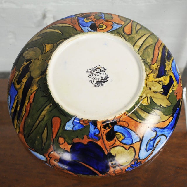 Bursley Ware Ceramic Bird Bowl by Frederick Rhead, 1930s For Sale - Image 6 of 8