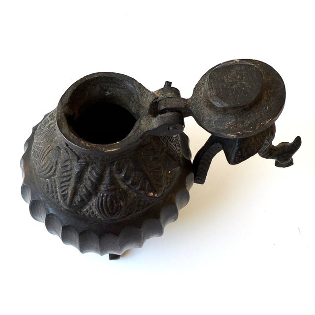 Antique Solid Bronze Tibetan Bird Ink Well For Sale In Buffalo - Image 6 of 7