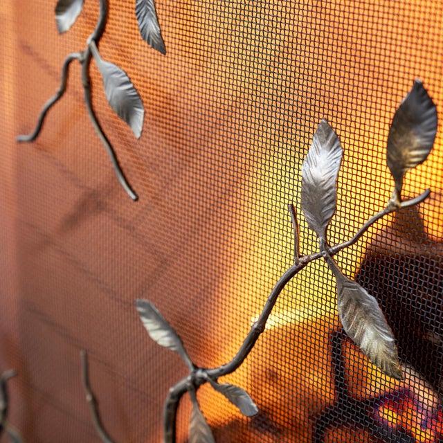 Aged Gold Lennox Fireplace Screen Glass For Sale In Dallas - Image 6 of 12