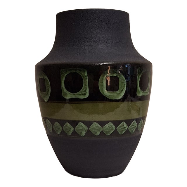 Model 129 23 Vase in Ceramic with Green-Grey Decor from Dümler & Breiden, Germany, 1970s For Sale