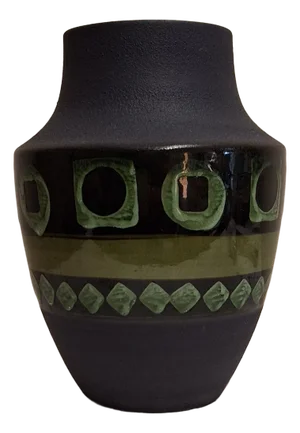 Model 129 23 Vase in Ceramic with Green-Grey Decor from Dümler & Breiden, Germany, 1970s