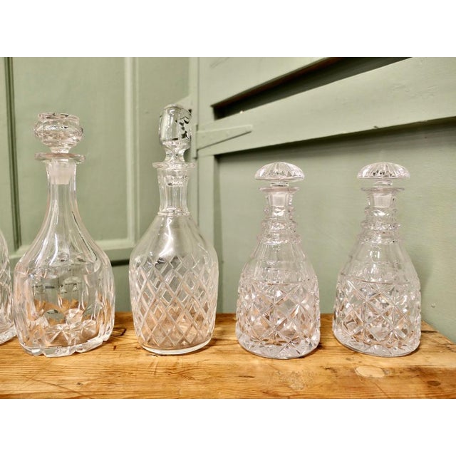 Glass Glass and Crystal Decanters, 1900s, Set of 13 For Sale - Image 7 of 8
