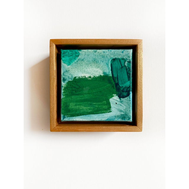 "Moss Grass" Pair of Original Paintings by Jessalin Beutler For Sale - Image 10 of 11