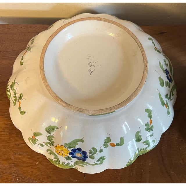 Antique 19th Century Italian Cantagalli Faience Centerpiece Fruit Bowl From Florence For Sale - Image 14 of 15