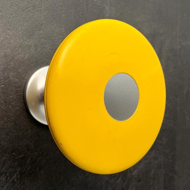 4 rare German cult coat hooks, made of painted wood & aluminum by the renowned West German company Schönbuch. Made in the...