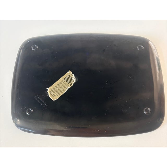 The Couroc Company Mid-Century Couroc of Monterey Inlaid Brass "Shou" Tray for Gump's San Francisco For Sale - Image 4 of 6