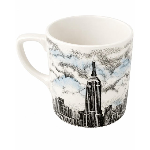 Mid-Century Modern Vintage Johnson Brothers Empire State Building Nyc Demitasse Cup & Saucer For Sale - Image 3 of 8