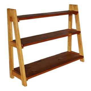 Vintage Swedish Pine and Elm Display Shelf by Axel Einar Hjorth for Nordiska Kompaniet, 1930s For Sale