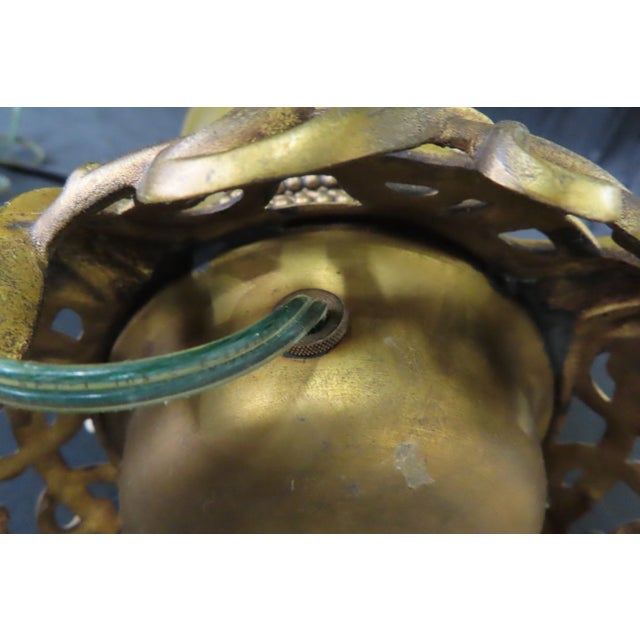 Steuben Acid Cut Yellow Ochre Jade Glass Liberty Table Lamp For Sale - Image 11 of 12