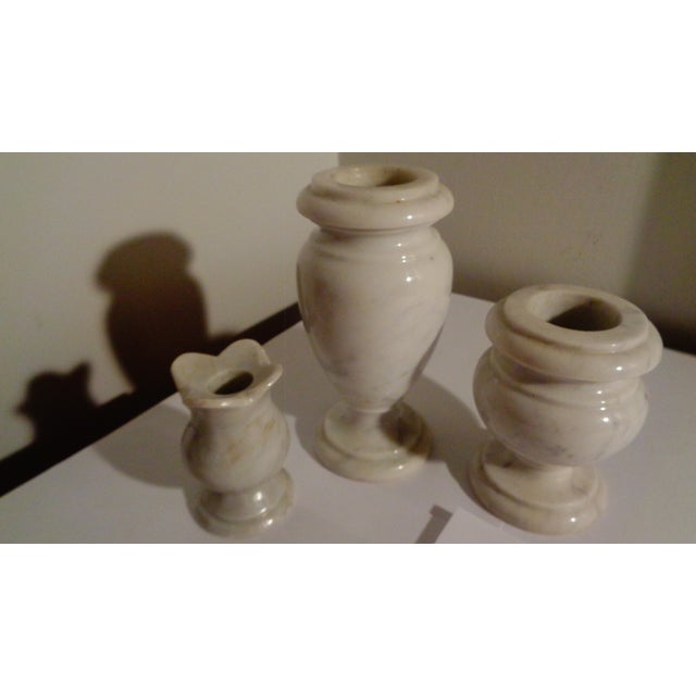 Vintage Italian Marble Candle Holders Set of 3 Chairish