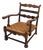 Danish Art Nouveau Lounge Chair in Oak and Papercord, 1930s For Sale