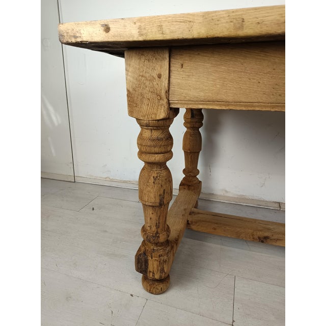 Farmhouse Table in Oak For Sale - Image 15 of 18