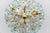 Metal Gold and Glass Snowflake Lamp from Zero Quattro, Italy, 1960s For Sale - Image 7 of 15