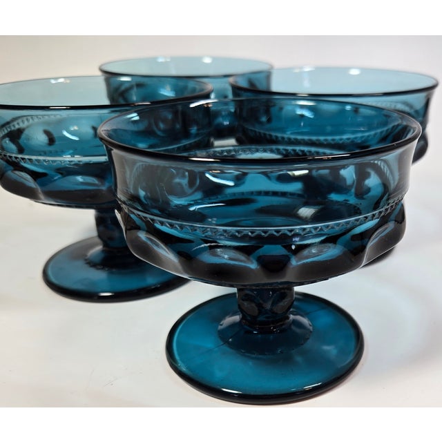 Boho Chic Aquamarine Boho Champagne Coupes- Set of 4 For Sale - Image 3 of 9