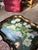 Mid-Century Modern 1980s Floral Black Tray With Stand, Made in England For Sale - Image 3 of 11