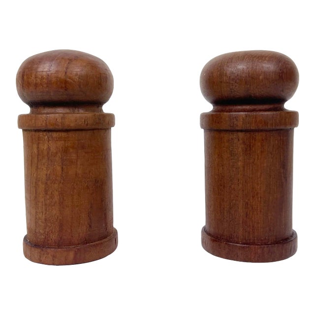 Danish Teak Salt and Pepper Shakers - Vintage For Sale