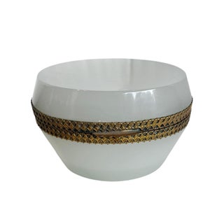 French White Opaline Glass Box, Circa 1880 For Sale