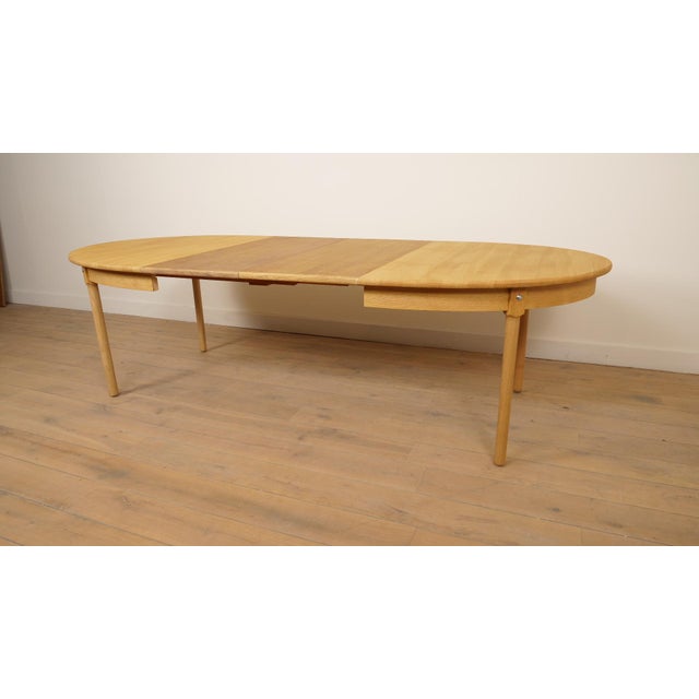 Vintage Oval Extendable Dining Table in Oak, 1960s For Sale - Image 9 of 18
