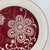 Ruby Red Contemporary Art Nouveau Floral Maribeth Dinner Plates - Set of 6 For Sale - Image 8 of 9