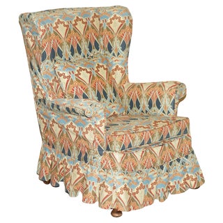 Vintage English Oak Armchair from Liberty's London, 1930s For Sale