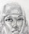 Bohemian Woman - Rare and Signed Graphite Portrait Drawing on Textured Paper by Eugene Hawkins For Sale In Monterey, CA - Image 6 of 12