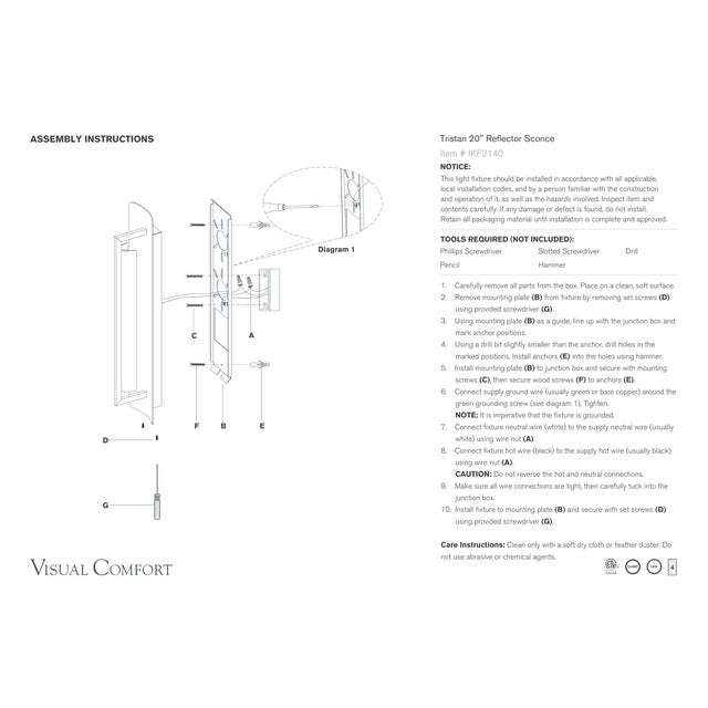 Metal Ian K. Fowler for Visual Comfort Signature Tristan 20" Reflector Sconce in Hand-Rubbed Antique Brass For Sale - Image 7 of 7