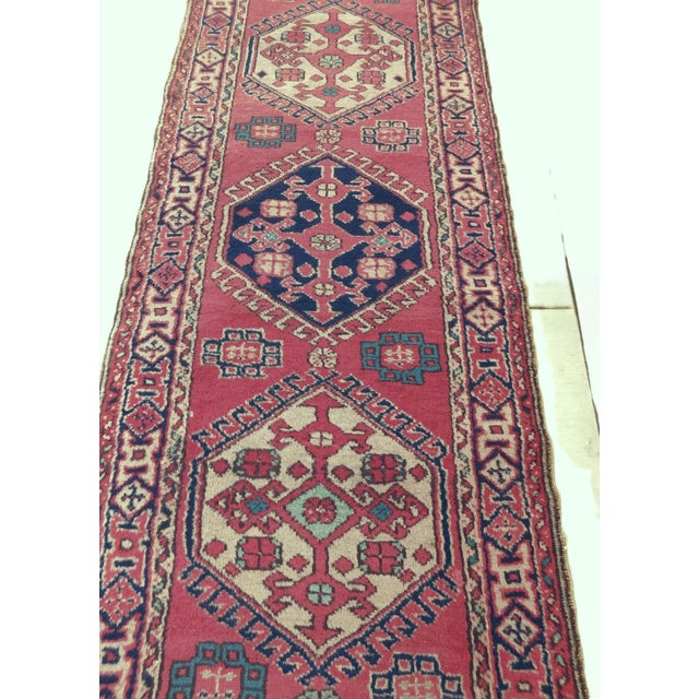 Turkish Antique Hand Knotted Turkish Anatolian Runner Rug. 2'5"x 18'1" For Sale - Image 3 of 10