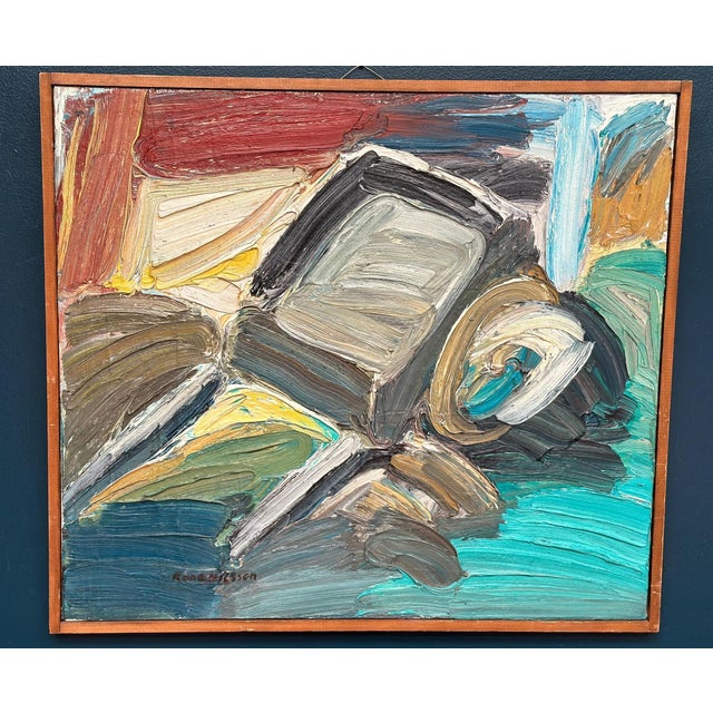 Rune Nilsson, Monday Feeling, 1950s, Oil Painting on Panel, Framed For Sale - Image 17 of 17