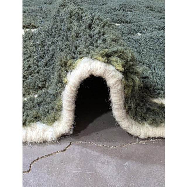 Contemporary Green Moroccan Rug - 9.8 X 6.7 Ft For Sale - Image 3 of 6