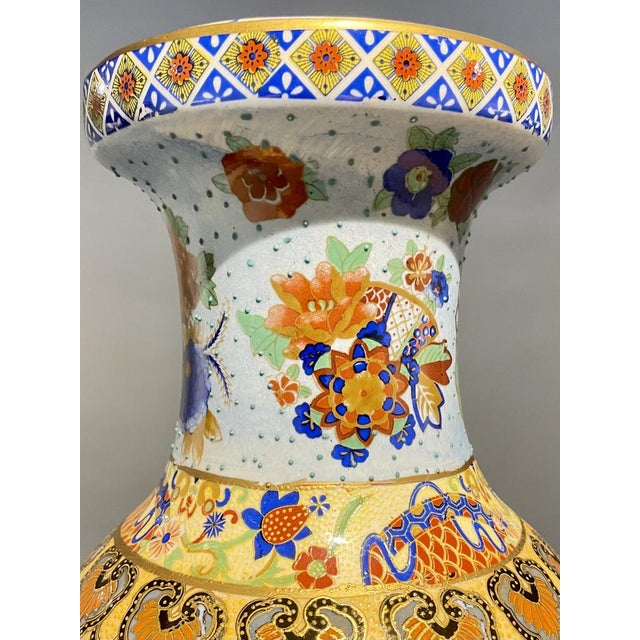 Blue Chinese Vases Depicting Meeting in the Garden, Set of 2 For Sale - Image 8 of 12