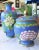 Mid 20th Century Mid 20th Century Blue Chinese Cloisonné Vase & Jar Set- 2 Pieces For Sale - Image 5 of 13